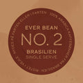 EverBean ApS. No. 02 - Brasilen, Øko, Single Serve - økologisk kaffe fra Brasilien, lavet på 100% Arabica bønner for en fyldig og aromatisk smagsoplevelse.